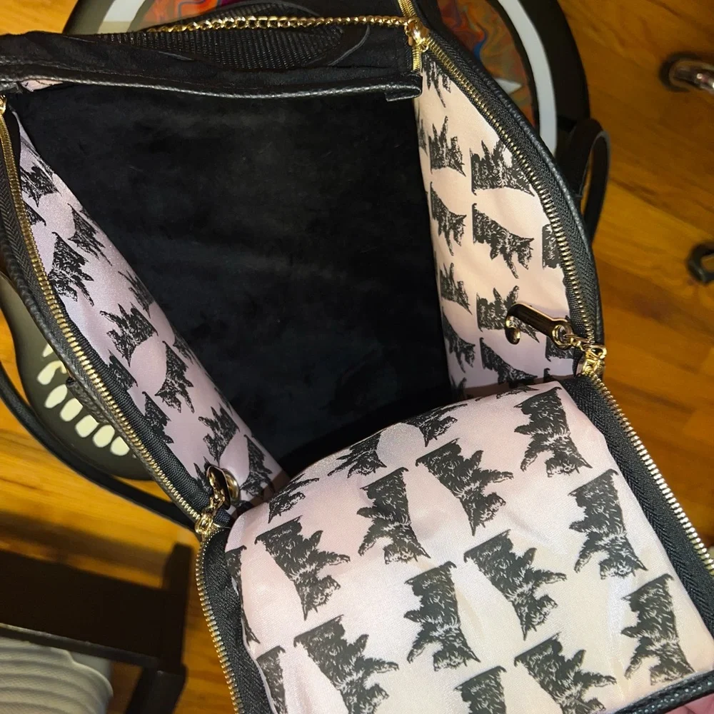 Juicy Couture Black and Gold Dog Carrier Tote